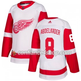 Adidas Maillot de Hockey Detroit Red Wings Justin Abdelkader 8 2017-2018 Blanc Authentic - Homme